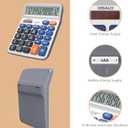 Desktop Calculator Extra Large 5-Inch Clear LCD Display 12-Digit Big Number Button Office Calculator with Auto Sleep Function (OS-5M)