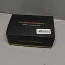 Black and Brushed Brass Door Knobs  Privacy Interior Handle with Floral Medallion, Elegant Art Deco Style for Bedroom and Bathroom Doors (Black and Brushed Brass, Privacy-2.375)