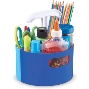 Learning Resources Create-a-Space Storage Mini Center Blue - Desk Organizer for Kids, Homeschool, Caddy, Back to School, Classroom Must Haves