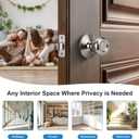 KNOBWELL 5 Pack Passage Door Knobs Brushed Nickel, Round Interior Door Knobs for Closet and Hallway, Satin Nickel Indoor Door Knob Keyless, Silver Door Knob with Lock, Tulip Design