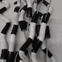 12Pcs Halloween Sandworm Decoration Glow in The Dark Sandworm Plant Stakes Black and White Striped Stakes Spooky Decorative Garden Stakes Resin Tentacle Plant Decor for Front Porch Lawn Ornaments