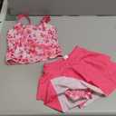 ALISISTER Girls Tankini Swimsuit Two Piece Bathing Suits Summer Beach Swimwear with Shorts for 7-12 Years (8-9 Years, 06 Hawaiian Flower)