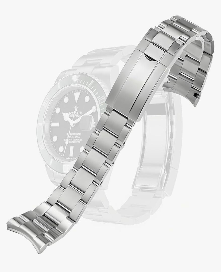 Watch Band Strap Replacement For Rolex GMT Datejust Submariner Watch band Male Antirust Solid Stainless Curved Interface Steel Strap