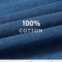 roswear Jean Shirt for Women Button Down Shirts Denim Tops Western Fall Outfits (Blue, XL)