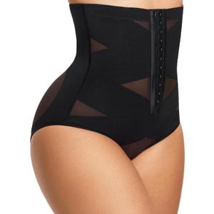 LANCS Tummy Control Shapewear Panties for Women High Waisted Compression Underwear Waist Trainer Body Shaper Girdle (XX-Large, Black)