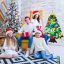 Sumind 41 Pieces Felt Christmas Tree for Kids Wall 3. 3ft DIY Felt Christmas Tree with Lights Hanging Ornaments for Kids Home Living Room Decorations