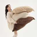 Throw Pillow Covers Set of 3 for Bedroom Living Room Sofa Couch Soft Corduroy Big Decorative Large Square Pillow Cushion Covers Home Dorm Farmhouse dcor Brown, Beige & Camel30x30