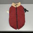 Queenmore Dog Winter Jacket, Dog Coats for Large Dogs, Warm Cozy Pet Jacket Winter with Harness Built in, Waterproof Pet Snow Jacket, Thick Fleece Lining Snowsuit for Large Dogs, Burgundy L