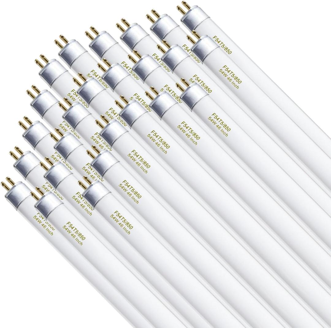 F54T5/850/HO/ALTO 4 feet 54 Watt, T5 High Output 5000K Fluorescent Tube 46 Inches, 25 Pack G5 Cap 4200 Lumens (T5 54W-25pack)
