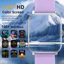 Smart Watch, Smartwatches for Men Women, 1.85" HD Fitness Tracker (Answer/Make Calls), 120+ Sport Modes, Heart Rate/Sleep Monitor, IP68 Waterproof Fitness Watch, Smartwatch (Purple)