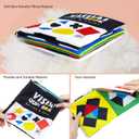 beiens High Contrast Black and White Baby Book - Touch and Feel Crinkle Sensory Toy - Visual Stimulation Interactive Montessori Toys for 0-12 Months Infant Newborn - Baby Gift for Boys Girls
