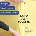 Extra Deep Split King Sheet Set - 7 Piece Breathable and Cooling Sheets - Hotel Luxury Bedding for Women, Men, Kids & Teens - Easy & Secure Fit - Soft and Wrinkle Free - Extra Deep Pockets - Yellow