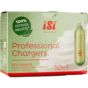 iSi North America Eco Series Professional Culinary Whip Cream Chargers, 8.4g Nitrous Oxide - Sustainable, Vegan-Friendly, Recyclable Steel - Austrian-Made Nitrous Oxide Whipping Chargers (10-Pack)