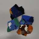 wanchel Kids Boys Fuzzy Slipper Socks with Grips, Toddlers Non Slip Warm Winter Fun Crew Socks 4 Pairs