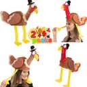 JOYIN 2PCS Turkey Gobbler Hats, Thanksgiving Novelty Hats Role Play & Carnival Cosplay, Thanksgiving Party Favor Supplies