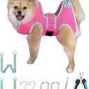 Dog Grooming Hammock,XS Pink Hanging Harness Holder for Nail Clipping/Trimming,Grooming Sling Hanger with Thick Fabric Neck Support,Strap Restraint for Claw Care (X-Small 8-14 LB/Pink)
