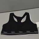 Hanes Girls' Cotton Racerback Sports Bra 2Pack, Black/White, Large