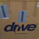 Drive Medical 10257BL-1 4 Wheel Rollator Walker With Seat, Steel Rolling Walker, Height Adjustable, 7.5" Wheels, Removable Back Support, 300 Pound Weight Capacity, Blue