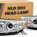 PENSUN Headlights Assembly Fit for Toyota Highlander 2011 2012 2013, Halogen Headlamp Assembly Pair Replacement, Driver & Passenger Side