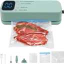 Mini Vacuum Sealer for Food, 3 in 1 Portable Vacuum Food Sealer Machine with 15 Vacuum Bags, Wet and Dry Use, Digital Countdown Timer, Ideal for Home Kitchen and Travel Use