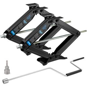 Kohree 6500lbs Heavy Duty RV Stabilizer Jacks 2 Pack, 24 Inch Leveling Scissor Jack for Travel Trailer Camper, with Crank Handle and Drill Socket