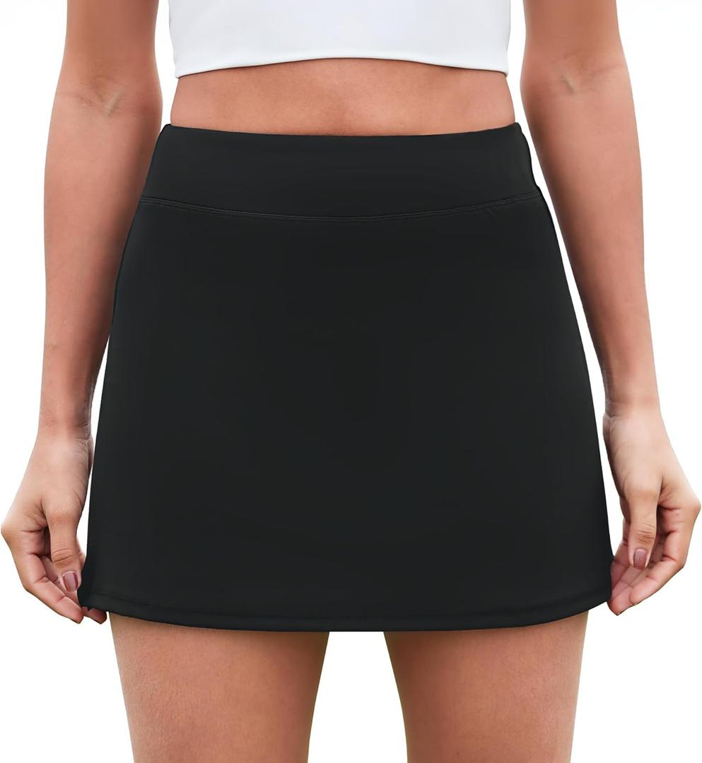 FireSwan Womens Tennis Skirt with Pockets High Waisted Golf Skorts Running Workout Skirts Summer Athletic (XL)