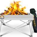 Fireside Outdoor Portable Fire Pit for Camping Fire Pit 24 Inch - Collapsible Pop Up Firepits for Outside, Portable Campfire Pits, Small Firepit for Outside, Weighs 7 lbs, Heat Shield NOT Included