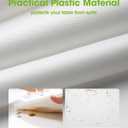 Pureegg Plastic Table Cloth Disposable 12 Pack, 54 x 108 Inch Table Cloths, Party, Picnic, Wedding, Decorative Tablecloths, Rectangle, White Plastic Cover, Leakproof & Sturdy, White