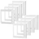 8 Pcs 4x4 Inches PC Post Skirts, White Post Base Cover Porch Column Wrap Deck Base Bracket Covers Post Sleeve Trim for Vinyl Post Hand Stair Rails