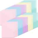 Maitys 50 Pack Binder Pockets 3 Hole Punch Clear Plastic Document Folders Binder Organizer Store Letter Size 8.5x11 Inch Paper Folders with Pockets Slash File Jacket for Office (Macaron Color)