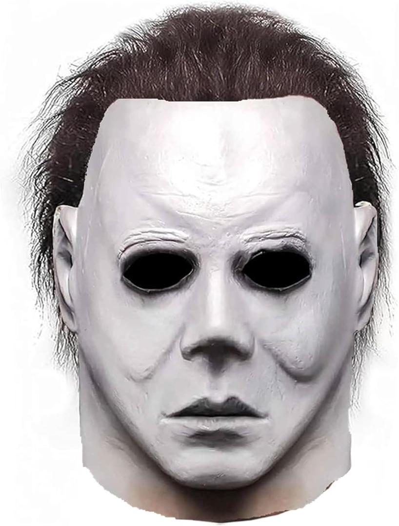 WPOZD Halloween Michael Myer Mask, Latex Horror Scary Masks for Adult Cosplay, Great for Costume Parties, Easter