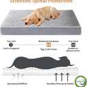 WNPETHOME Orthopedic Big Dog Beds Large Sized Dog, Waterproof Extra Large Dogs Bed with Removable Washable Cover, Multi-Needle Quilting Dogs Crate Bed 55"L x 42"W x 4"Th