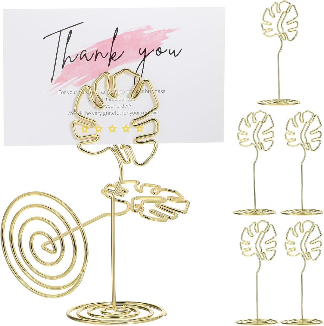 Table Number Holders, Place Card Holders, Picture Holders for Tables, Photo Holders for Tables, Small Table Card Holders for Centerpieces, Wedding Reception, Party, Birthday, 8PCS