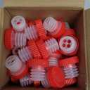 48 Pcs Slow Wine Pourer Spout for Corked Bottles Pour and Seal Plastic Wine Pourers with Lid for Storing Precise Pouring (Red)