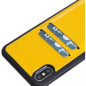 Venito Cosa Leather Wallet Case Compatible with iPhone XS Max (6.5 inch) Extra Secure with Padded Back Cover - Yellow