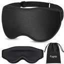 Fygrip 3D Eye Mask Sleep Mask for Men & Women, 100% Pressure-Free & Light Block-Out Eye Mask for Sleep with Easy Adjustable Strap, Night Eye Cover for Travel, Black