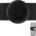 AirTag Strap - Silicone Strap with Apple AirTag Holder - Slim, Minimalist Tracking Accessory Works with Add-Ons Leather Case, Modular Backplate & Multi-Tool, Wallet not Included (Black)