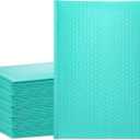 UCGOU Bubble Mailers 10.5x16 Inch Teal 25 Pack Poly Padded Envelopes Large #5 Mailing Packages Opaque Packaging Postal Self Seal Adhesive Waterproof Boutique Shipping Bags for Clothes