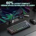 Aula MINI60 HE PRO Wireless Gaming Keyboard 60%,Hall Effect Rapid Trigger Magnetic Keyboard,8000Hz Polling,Tri-Mode(BT5.0/2.4GHz/USB-C),RGB Hot Swappable Compact Mechanical Keyboard for Gamer(Black)