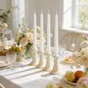 Viyffo Taper Candles, 12 Inch, 20 Pack, White Unscented, Dripless & Smokeless Design, Up to 8-Hour Burn Tall Candlesticks for Wedding, Dinner & Home Decor