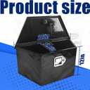 26" x 13.3" x 12" Trailer Tongue Tool Box Heavy Duty Aluminum Trailer Storage Organizer with T-Handle Latch and Keys Suitable for Pick Up Truck Bed RV Trailer ATV Black
