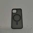 SUPFINE Magnetic for iPhone 14 Case & iPhone 13 Case (Compatible with MagSafe)(Military Grade Drop Protection) Translucent Matte Shockproof Phone Cover,Black