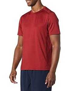Amazon Essentials Men's Active Quick Dry Moisture Wicking Tech Stretch Lightweight Short-Sleeve T-Shirt, Burgundy, XX-Large Big
