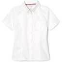 French Toast Girls' Short Sleeve Oxford Shirt (White)