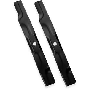 AM141034 42 inch 7-Star Blades for John Deere D130 D105 D110 D125 LA135 LA105 X300 Z225 Z235 LT160 LT180 42" Deck Lawn Tractor and Garden Replace JD AM137329 M154062 AM141037 (High Lift) 2-Pack, Black