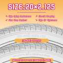 2-Pack 16/20 Kids Bike Tire, 16/202.125 inch BMX Heavy Duty Bike Tire with 16"/20" Inner Tubes Schrader Valve, Compatible with Child, Tricycle, Cruiser Bike