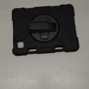 Case for iPad Pro 11 Inch (2022/2021/ 2020/2018): Silicone Cover for iPad 11 (4th/ 3rd/ 2nd/ 1st) Generation with Screen Protector- Stand- Handle- Shoulder Strap- Pencil Holder- Black