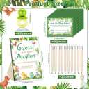 Syhood Dinosaur Baby Shower Game Guess How Many Pacifiers Games Sign 50 Small Guessing 20 HB Pencils 750 ml Milk Bottle 400 Acrylic Pacifiers Decorations Guests Gender Reveal Party Favors