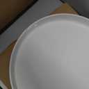 DOWAN 10.5" Large Dinner Plates Set of 6, Ceramic Salad Plate, Microwave, Oven & Dishwasher Safe, Moon-White Design Perfect for Party Dessert, Wedding Appetizer, Birthday, Mothers Day Gifts
