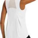 TACVASEN Women's Workout Tops Lightweight Racerback Sleeveless Breathable Shirts Athletic Running Yoga Gym Tanks for Women (White, M)